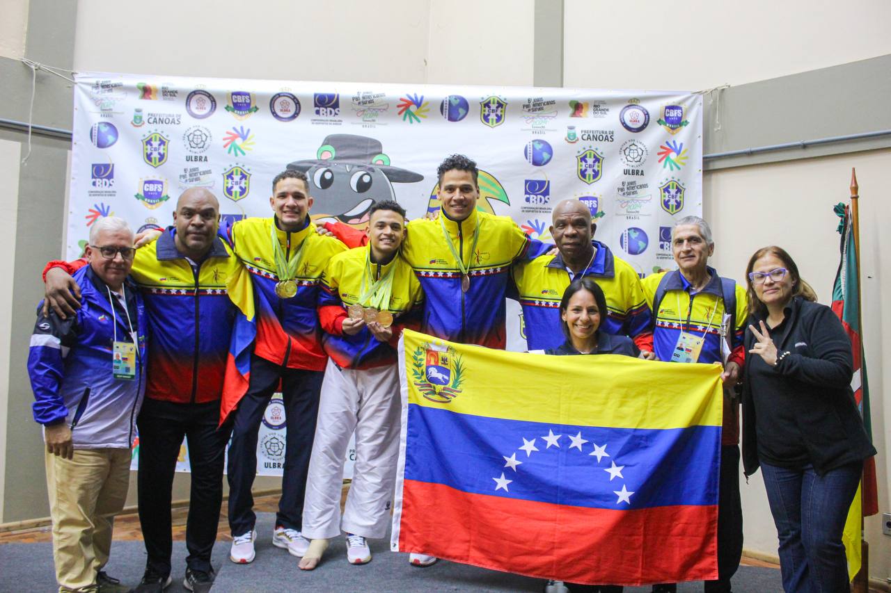 Karate venezolano sordolímpico arrasa en Brasil
