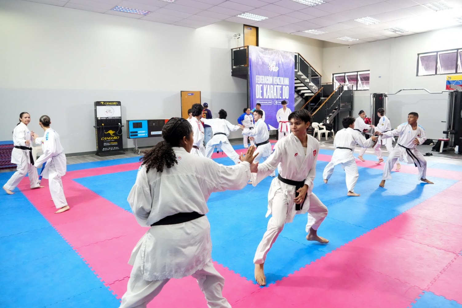 Karate juvenil preparado para el combate
